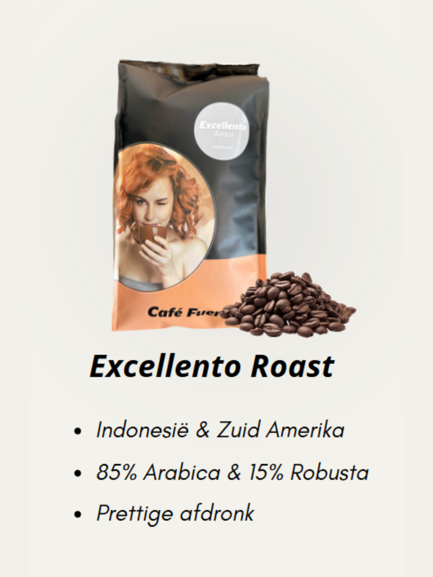 Café Fuerte Excellento Roast Koffiebonen - zak 750 gram - Afbeelding 8