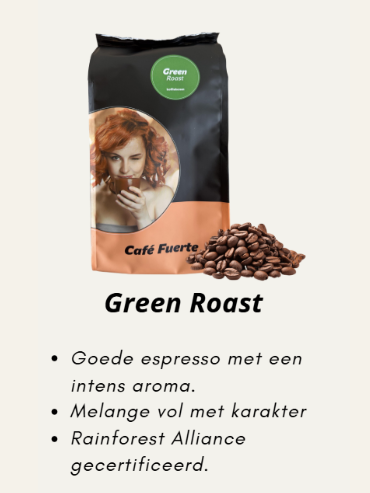 Café Fuerte Green Roast Koffiebonen - zak 750 gram - Afbeelding 8