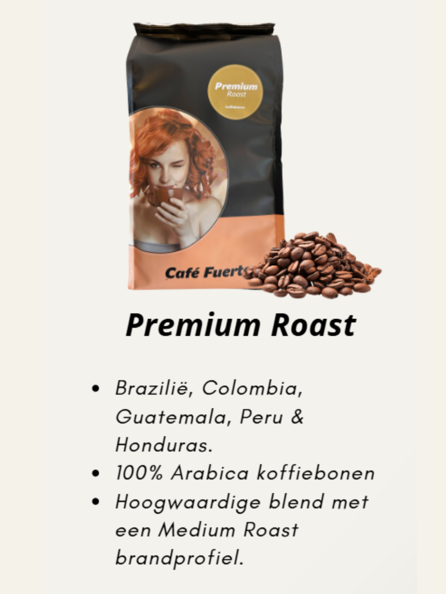 Café Fuerte Premium Roast Koffiebonen - zak 750 gram - Afbeelding 8